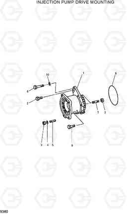 9380 IJECTION PUMP DRIVE MOUNTING R210LC-7H(#9001-), Hyundai