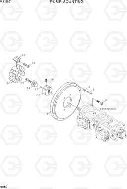 3010 PUMP MOUNTING R110-7(INDIA), Hyundai