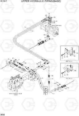 3030 UPPER HYDRAULIC PIPING(BASE) R110-7(INDIA), Hyundai