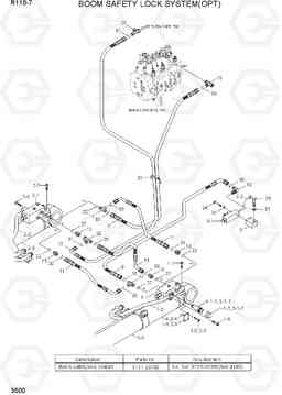 3500 BOOM SAFETY LOCK SYSTEM(OPT) R110-7(INDIA), Hyundai
