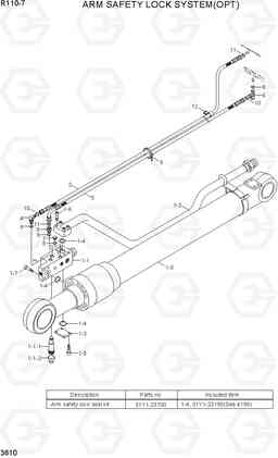 3610 ARM SAFETY LOCK SYSTEM(OPT) R110-7(INDIA), Hyundai