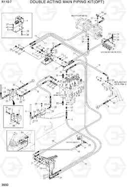 3900 DOUBLE ACTING MAIN PIPING KIT(OPT) R110-7(INDIA), Hyundai