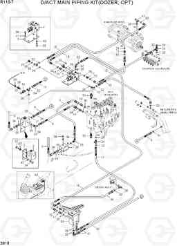 3910 D/ACT MAIN PIPING KIT(DOZER, OPT) R110-7(INDIA), Hyundai