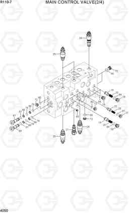 4050 MAIN CONTROL VALVE(2/4) R110-7(INDIA), Hyundai