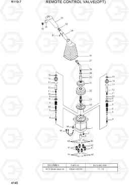 4145 REMOTE CONTROL LEVER(OPT) R110-7(INDIA), Hyundai