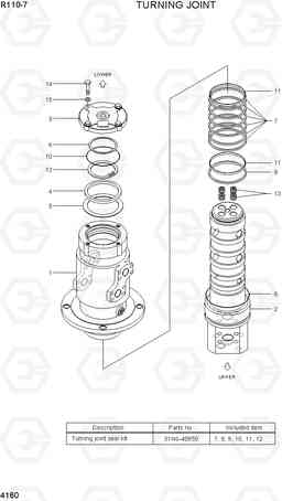 4160 TURNING JOINT R110-7(INDIA), Hyundai