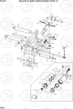 4400 QUICK CLAMP ASSY(HOOK TYPE 1) R110-7(INDIA), Hyundai