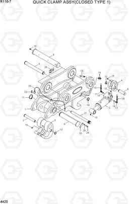 4420 QUICK CLAMP ASSY(CLOSED TYPE 1) R110-7(INDIA), Hyundai