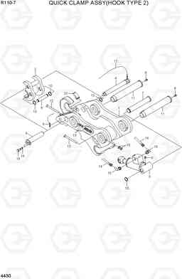 4430 QUICK CLAMP ASSY(HOOK TYPE 2) R110-7(INDIA), Hyundai