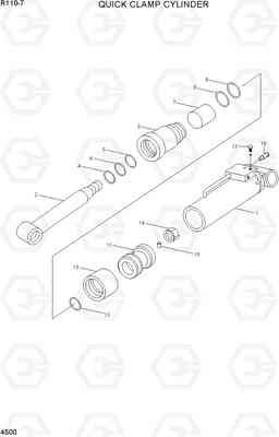 4500 QUICK CLAMP CYLINDER R110-7(INDIA), Hyundai