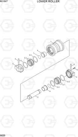 5020 LOWER ROLLER R110-7(INDIA), Hyundai