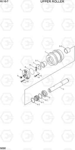 5030 UPPER ROLLER R110-7(INDIA), Hyundai