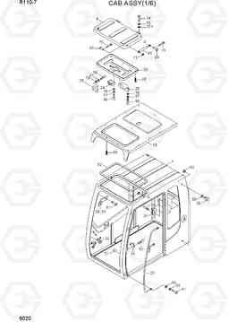 6020 CAB ASSY(1/6) R110-7(INDIA), Hyundai