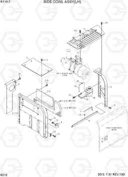 6210 SIDE COWL ASSY(LH) R110-7(INDIA), Hyundai