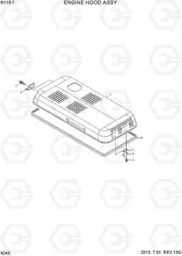 6240 ENGINE HOOD ASSY R110-7(INDIA), Hyundai