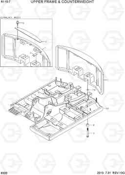 6300 UPPER FRAME & COUNTERWEIGHT R110-7(INDIA), Hyundai