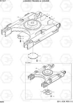 6400 LOWER FRAME & COVER R110-7(INDIA), Hyundai