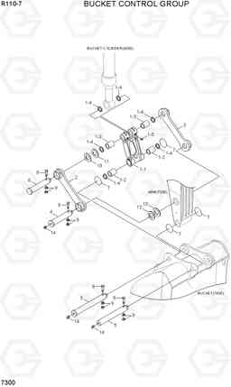 7300 BUCKET CONTROL GROUP R110-7(INDIA), Hyundai