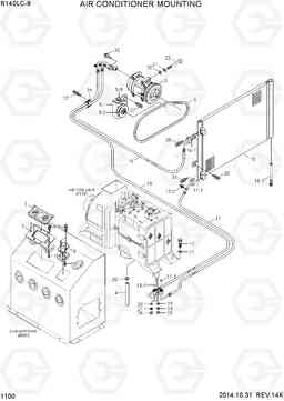 1100 AIR CONDITIONER MOUNTING R140LC-9(INDIA), Hyundai