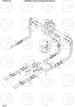 3110 UPPER HYD PIPING(ATTACH) R140LC-9(INDIA), Hyundai