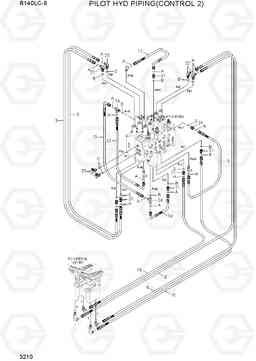 3210 PILOT HYD PIPING(CONTROL 2) R140LC-9(INDIA), Hyundai
