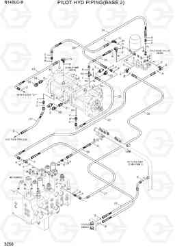 3250 PILOT HYD PIPING(BASE 2) R140LC-9(INDIA), Hyundai