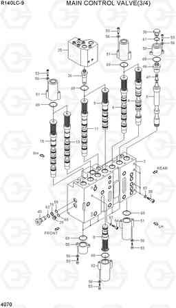 4070 MAIN CONTROL VALVE(3/4) R140LC-9(INDIA), Hyundai