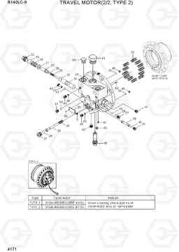 4171 TRAVEL MOTOR(2/2, TYPE 2) R140LC-9(INDIA), Hyundai