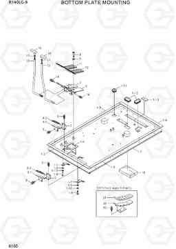 6100 BOTTOM PLATE MOUNTING R140LC-9(INDIA), Hyundai