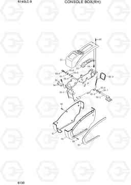 6130 CONSOLE BOX(RH) R140LC-9(INDIA), Hyundai