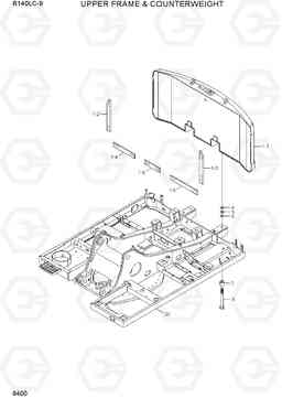 6400 UPPER FRAME & COUNTERWEIGHT R140LC-9(INDIA), Hyundai