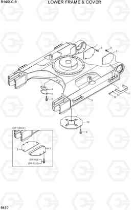 6410 LOWER FRAME & COVER R140LC-9(INDIA), Hyundai