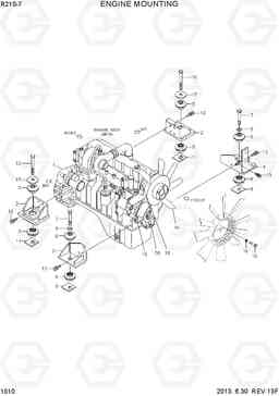 1010 ENGINE MOUNTING R210-7(INDIA), Hyundai