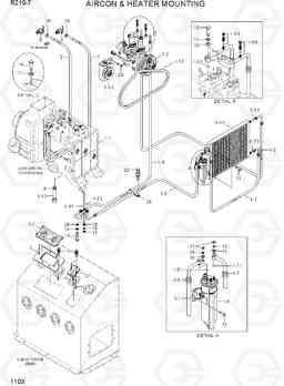 1100 AIRCON & HEATER MOUNTING R210-7(INDIA), Hyundai