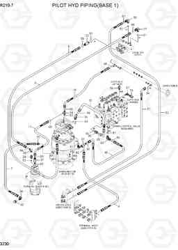 3230 PILOT HYD PIPING(BASE 1) R210-7(INDIA), Hyundai