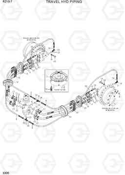 3300 TRAVEL HYD PIPING R210-7(INDIA), Hyundai