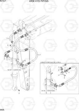 3500 ARM HYD PIPING R210-7(INDIA), Hyundai