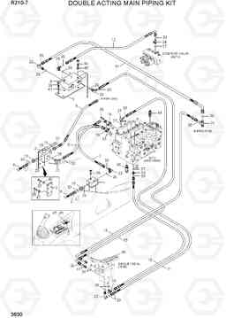 3630 DOUBLE ACTING MAIN PIPING KIT R210-7(INDIA), Hyundai