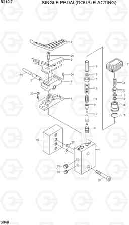 3640 SINGLE PEDAL(DOUBLE ACTING) R210-7(INDIA), Hyundai