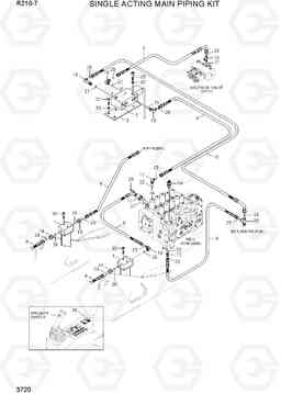 3720 SINGLE ACTING MAIN PIPING KIT R210-7(INDIA), Hyundai