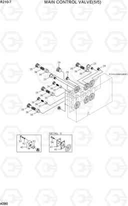 4090 MAIN CONTROL VALVE(5/5) R210-7(INDIA), Hyundai