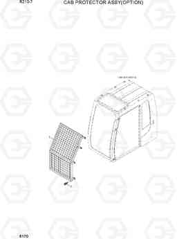 6170 CAB PROTECTOR ASSY(OPTION) R210-7(INDIA), Hyundai