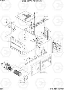 6220 SIDE COWL ASSY(LH) R210-7(INDIA), Hyundai