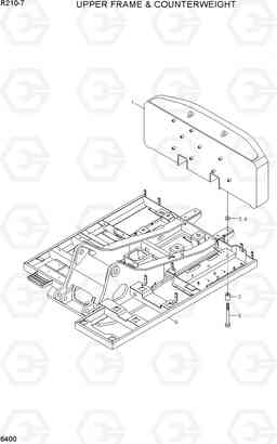 6400 UPPER FRAME & COUNTERWEIGHT R210-7(INDIA), Hyundai