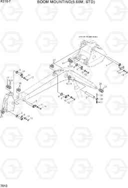 7010 BOOM MOUNTING(5.68M, STD) R210-7(INDIA), Hyundai