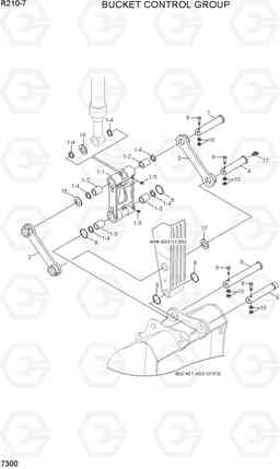 7300 BUCKET CONTROL GROUP R210-7(INDIA), Hyundai