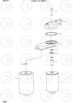 9250 FUEL FILTER 1 R210-7(INDIA), Hyundai