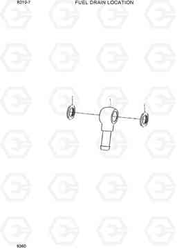 9360 FUEL DRAIN LOCATION R210-7(INDIA), Hyundai