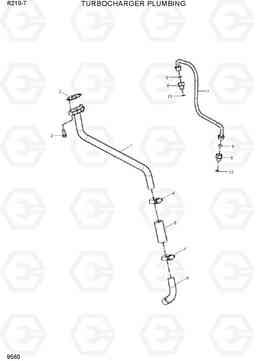 9560 TURBOCHARGER PLUMBING R210-7(INDIA), Hyundai