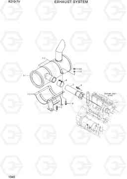 1040 EXHAUST SYSTEM R210-7V(INDIA), Hyundai